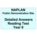 NAPLAN Demo Answers Reading Year 9